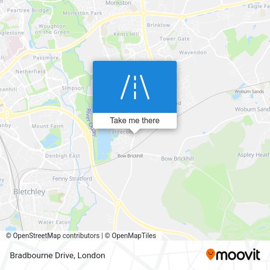 Bradbourne Drive map