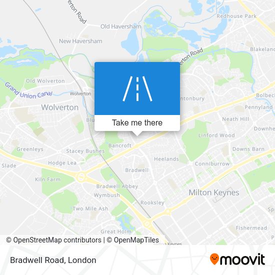 Bradwell Road map