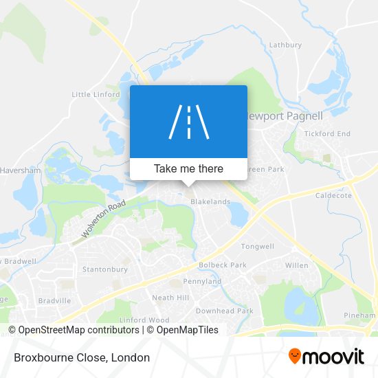 Broxbourne Close map