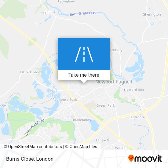 Burns Close map