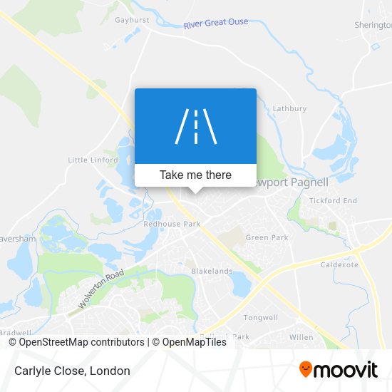 Carlyle Close map