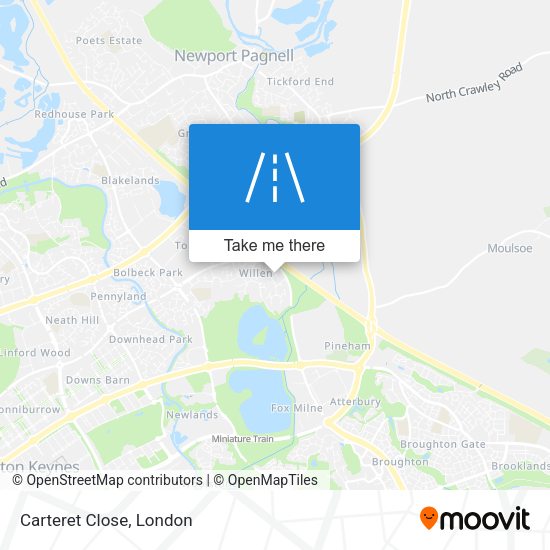 Carteret Close map