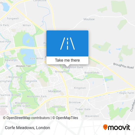 Corfe Meadows map