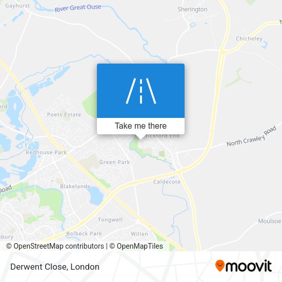 Derwent Close map