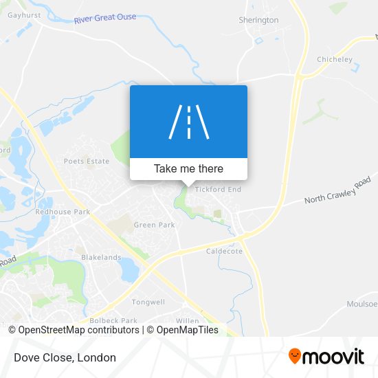 Dove Close map