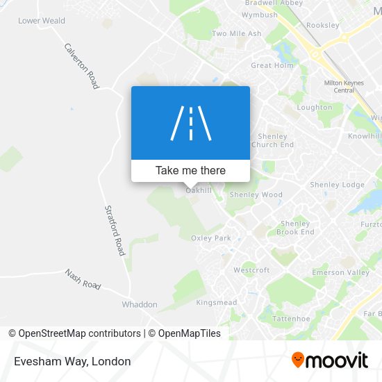 Evesham Way map