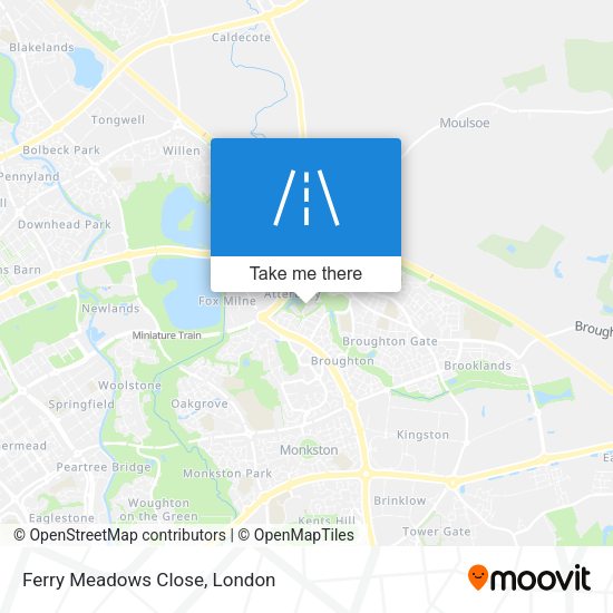 Ferry Meadows Close map