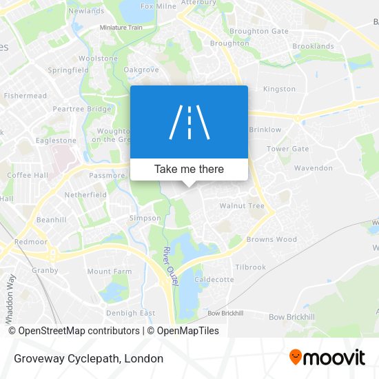 Groveway Cyclepath map