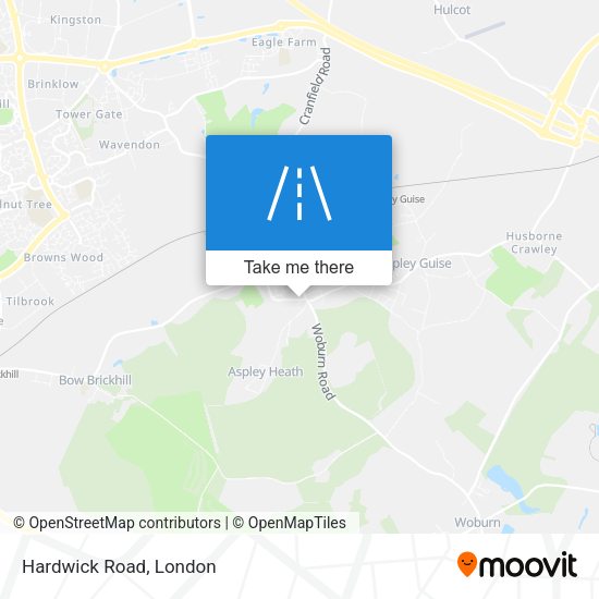 Hardwick Road map