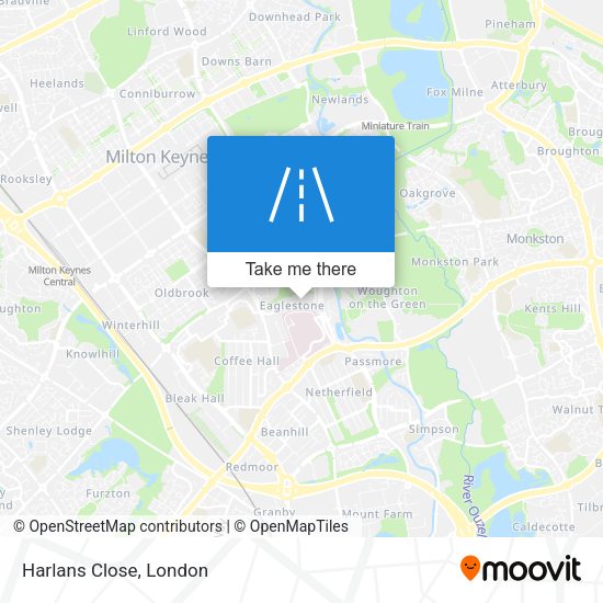 Harlans Close map