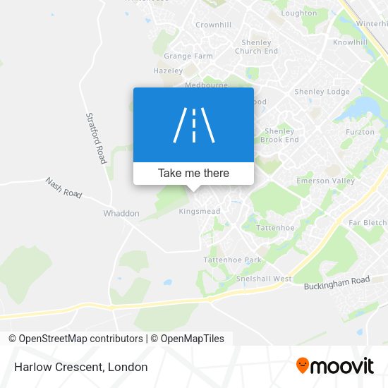 Harlow Crescent map