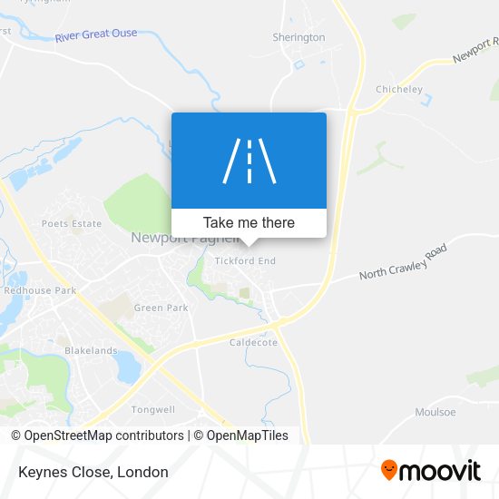 Keynes Close map