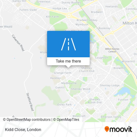 Kidd Close map