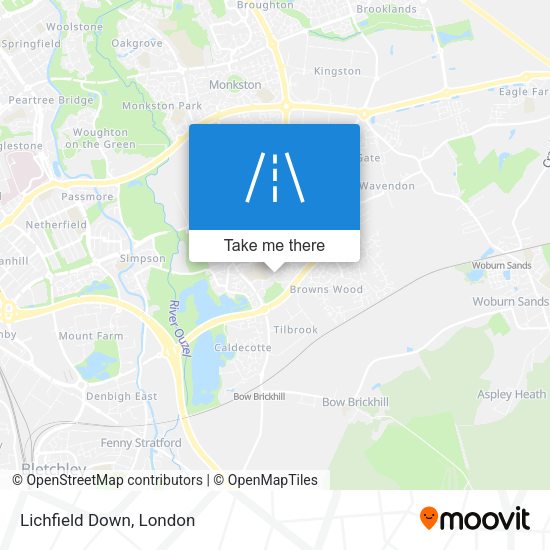 Lichfield Down map