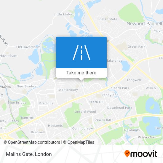 Malins Gate map