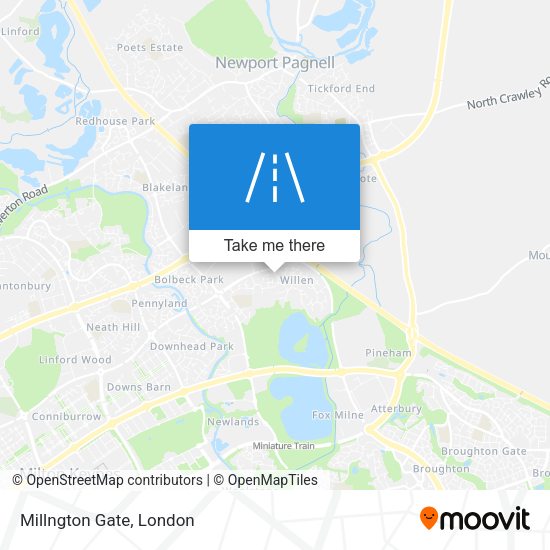 Millngton Gate map
