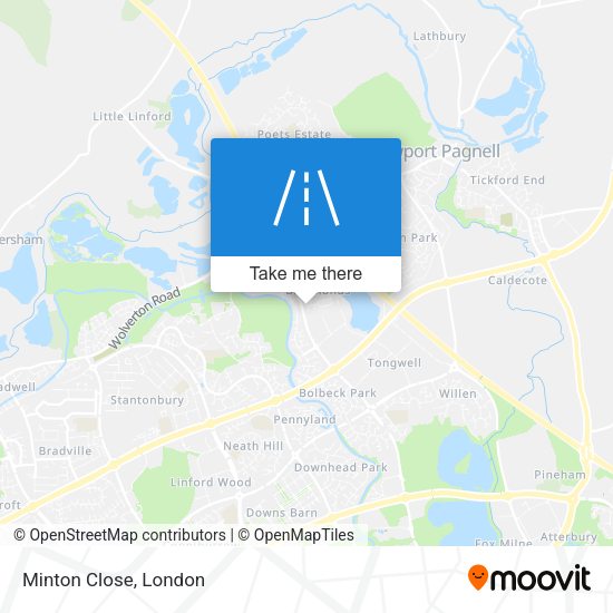 Minton Close map