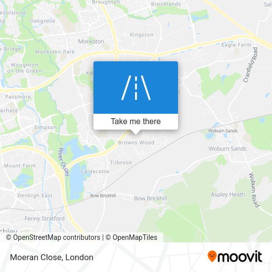 Moeran Close map
