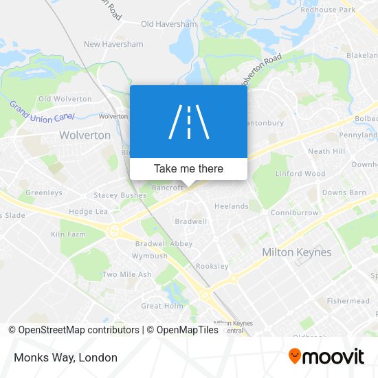 Monks Way map