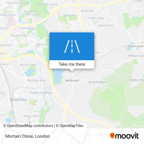 Mortain Close map