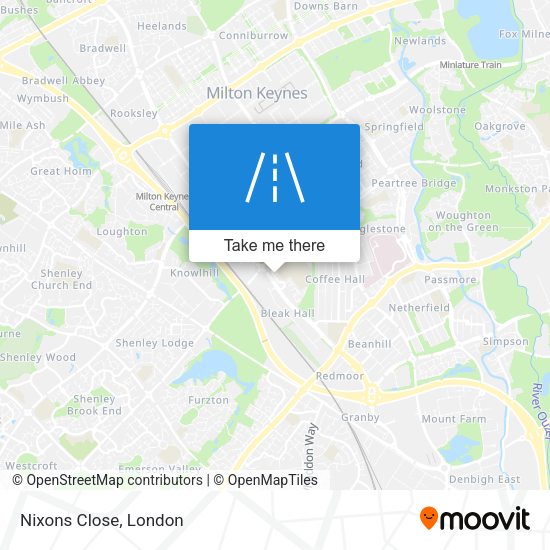 Nixons Close map