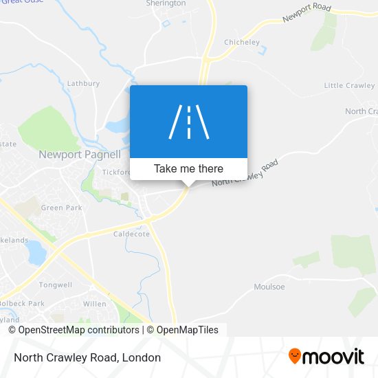 North Crawley Road map
