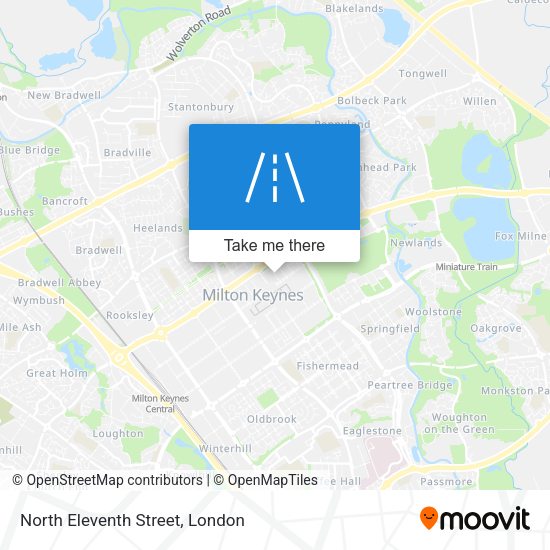 North Eleventh Street map