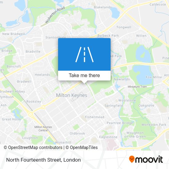 North Fourteenth Street map