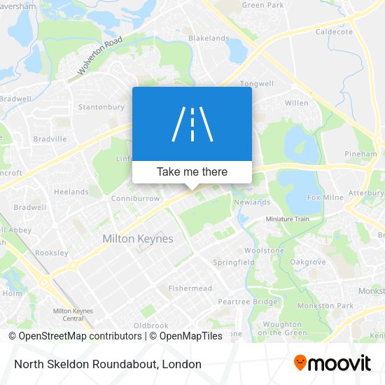North Skeldon Roundabout map