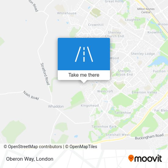Oberon Way map