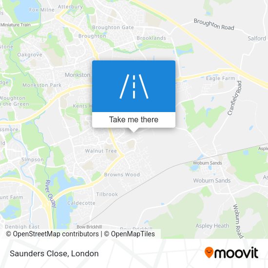 Saunders Close map