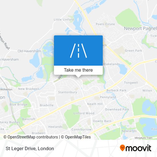 St Leger Drive map