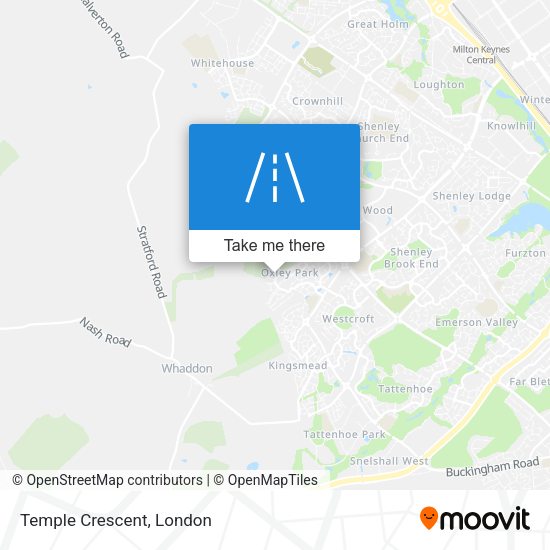 Temple Crescent map