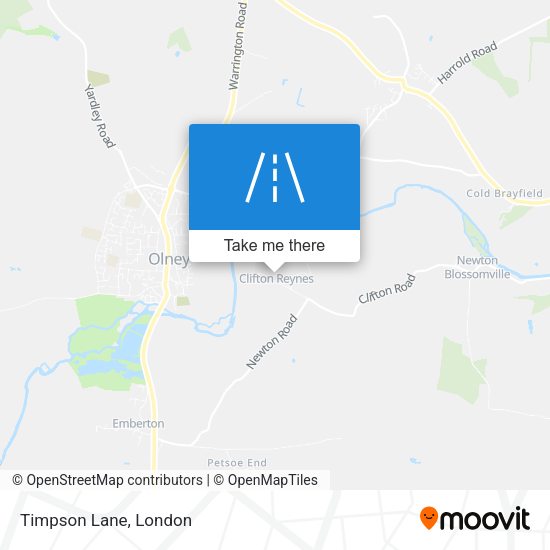 Timpson Lane map