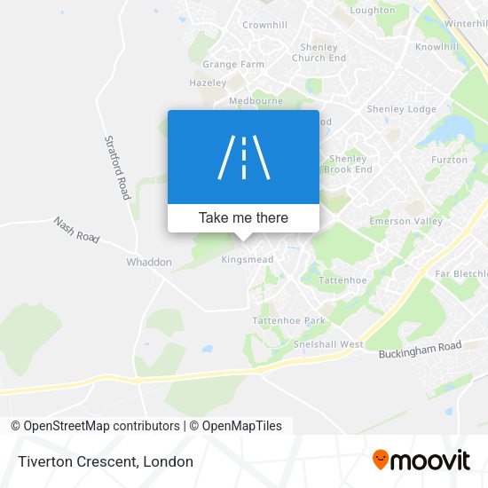 Tiverton Crescent map