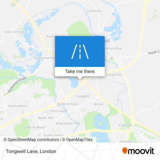 Tongwell Lane map