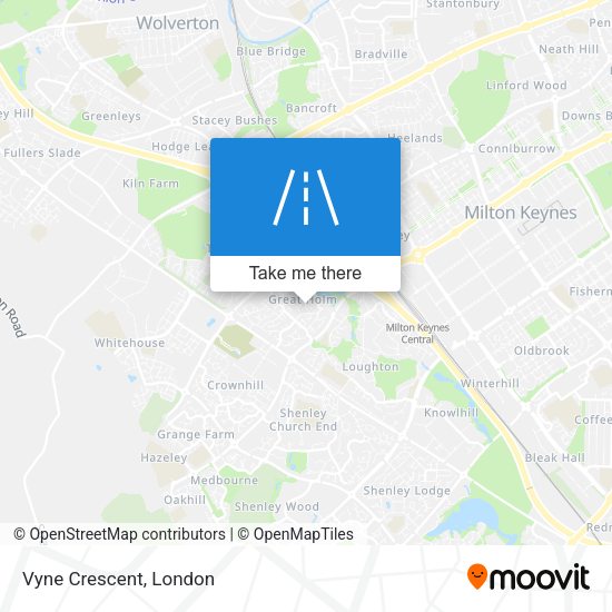 Vyne Crescent map