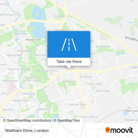 Waltham Drive map
