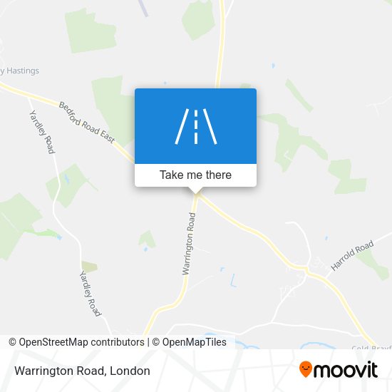 Warrington Road map