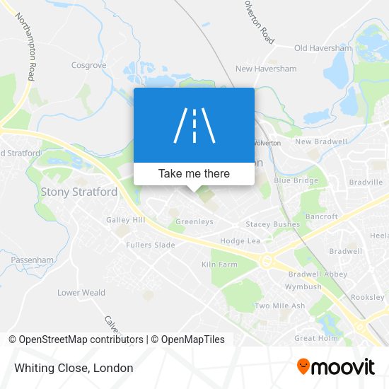 Whiting Close map