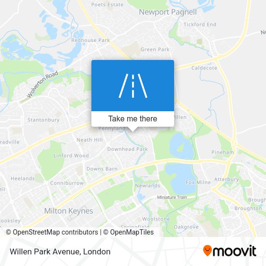Willen Park Avenue map
