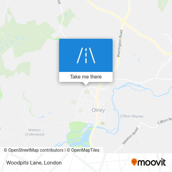 Woodpits Lane map
