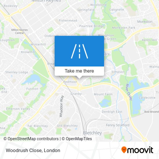 Woodrush Close map