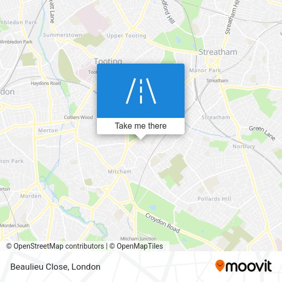 Beaulieu Close map