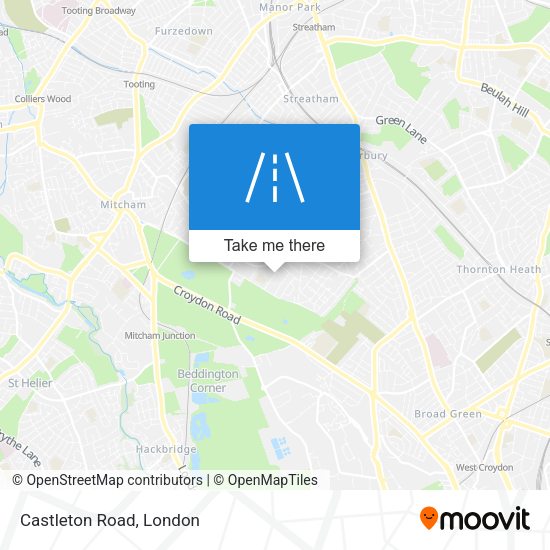 Castleton Road map