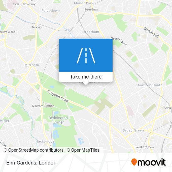 Elm Gardens map