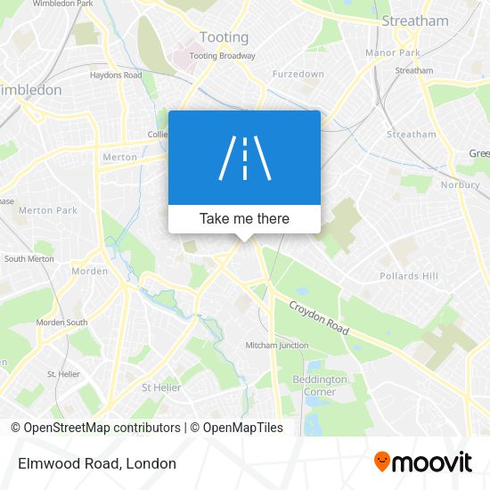 Elmwood Road map