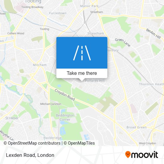 Lexden Road map