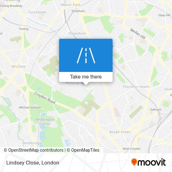 Lindsey Close map