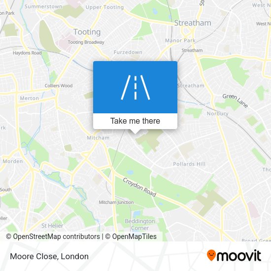 Moore Close map